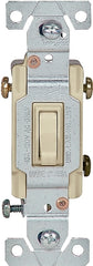 Eaton Wiring Devices C1301-7LTV Toggle Switch, 15 A, 120 V, Polycarbonate Housing Material, Ivory