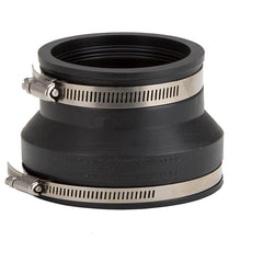 ProSource FC56-64 Coupling, 6 x 4 in, Cast Iron, Plastic and Steel Drain Pipes, PVC, Black