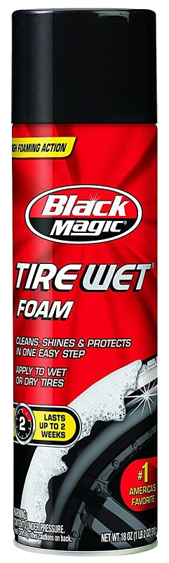 Black Magic 800002220/22145 Tire Wet Foam, 18 oz Aerosol Can, Liquid, Cherry