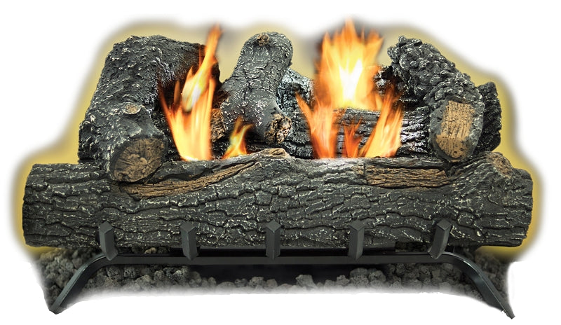 Kozy World GLD2455T Thermostatic Vent-Free Gas Log Set, 13 in L, 24 in W