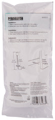 Prosource H20-Z028-PS Heavy-Duty Rigid Door Stop, 3-1/8 in Dia Base, 3-1/8 in Projection, Die-Cast Zinc & Plastic, White