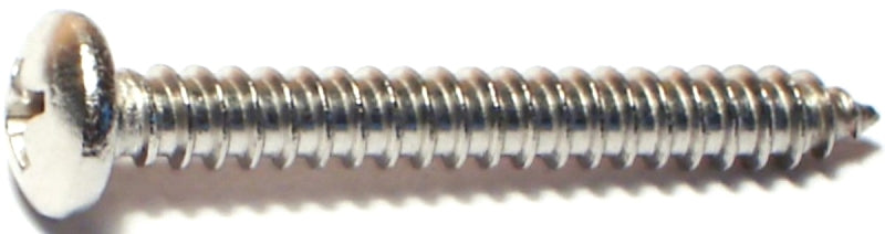 Midwest Fastener 05121 Screw, #10 Thread, Coarse Thread, Pan Head, Phillips Drive, Diamond, Self-Tapping Point, 100 PK