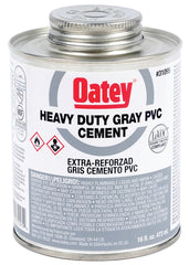 Oatey 31105 Solvent Cement, 32 oz Can, Liquid, Gray