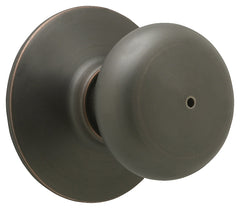 Schlage Plymouth Series F40 PLY 613 Privacy Lockset, Round Design, Knob Handle, Oil Rubbed Bronze, Metal, Yes