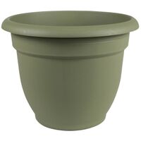 Bloem 20-56406 Planter, 6 in Dia, 5-1/4 in H, 6-1/2 in W, Round, Plastic, Living Green