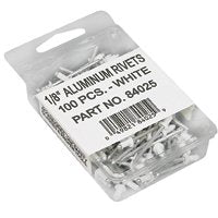 84025HPC WHT RIVET GUTR 1/8IN