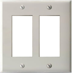 2-164RR WALLPLATE DBL-ROCK WHT