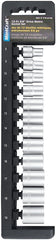 Vulcan TS1012M-P Socket Set, Chrome Vanadium Steel, Chrome