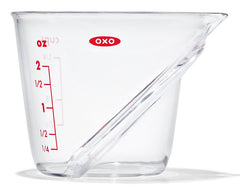 Good Grips 1109880 Measuring Cup, 2 oz Capacity, Plastic, Clear