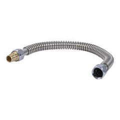 SharkBite UAB3088FXSS18LF Water Heater Connector, 3/4 in, FIP, DZR Brass/EPDM/Stainless Steel, 19.4 in L