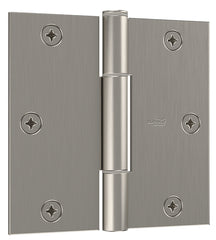 National Hardware Squeak Guard Series N830-448 Door Hinge, 3-1/2 in H Frame Leaf, 3/32 in Thick Frame Leaf, Steel, 50 lb