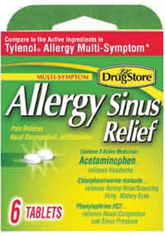 Lil' DRUG STORE 20-366715-97273-0 Sinus Relief, 6 CT, Tablet