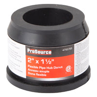 ProSource 22U-139 Hub Donut, 2 x 1-1/2 in, PVC, Black