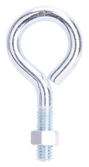 ProSource LR281 Eye Bolt, 9.5 mm Thread, Machine Thread, 1-1/4 in L Thread, 1-5/8 in Dia Eye, 237 lb Working Load, Steel