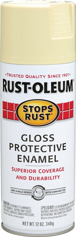 Stops Rust 7794830 Rust Preventative Spray Paint, Gloss, Antique White, 12 oz, Can