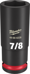 Milwaukee SHOCKWAVE Impact Duty Series 49-66-6228 Deep Impact Socket, 7/8 in Socket, 1/2 in Drive, Square Drive