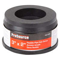 ProSource 33U-205 Hub Donut, 3 x 2 in, PVC, Black