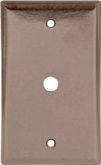 Eaton Wiring Devices 2128 2128B-BOX Wallplate, 4-1/2 in L, 2-3/4 in W, 1 -Gang, Thermoset, Brown, High-Gloss