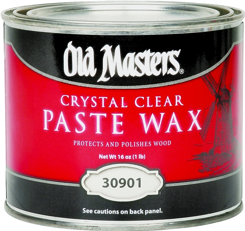 Old Masters 30901 Paste Wax, Crystal Clear, White, Solid, 1 lb, Can