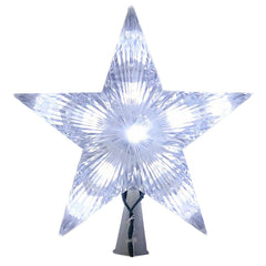 J Hofert 1986-02 Star Tree Topper, LED, Clear, 9 in