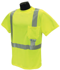 Radwear ST11-2PGS-2X Safety T-Shirt, 2XL, Polyester, Green, Short Sleeve, Pullover