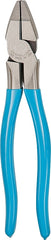 CHANNELLOCK 368 Lineman's Plier, 8.38 in OAL, 0.6 in Cutting Capacity, 0.33 in Jaw Opening, Blue Handle, 1.12 in W Jaw
