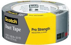 Scotch 1230-A Pro-Strength Duct Tape, 30 yd L, 1.88 in W, Gray