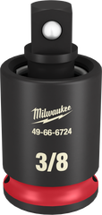 Milwaukee 49-66-6724 Socket Universal Joint, 3/8 in Drive, Impact Drive, 3/8 in Output Drive, Female Output Drive