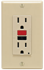 Leviton SmartlockPro C21-GFNT1-RNI GFCI Duplex Receptacle, 2 -Pole, 15 A, 125 V, Back, Side Wiring, NEMA: 5-15R