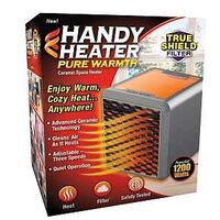 Handy Heater HEATIH-MC4 Room Heater, 12.5 A, 120 V, 1500 W, 250 sq-ft Heating Area, 2-Heat Setting, Black