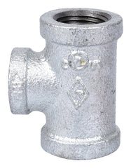 ProSource PPG130R-15X10 Pipe Tee, 1/2 x 1/2 x 3/8 in, FIPT, Malleable Steel, SCH 40 Schedule, 300 psi Pressure