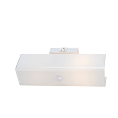 Boston Harbor Bracket Wall Light Fixture, 75 W, 2-Lamp, A19 or CFL Lamp, Steel Fixture, White Fixture