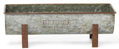 Behrens M19TP1 Planter, 5 in W, 15 in D, Steel, Aged