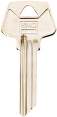 Hy-Ko 11010S31 Key Blank, Brass, Nickel, For: Sargent Cabinet, House Locks and Padlocks