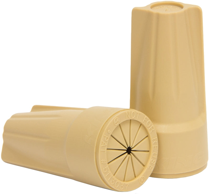 King Innovation Dryconn Series 20101 Wire Connector, 22 to 6 AWG Wire, Copper Contact, Tan