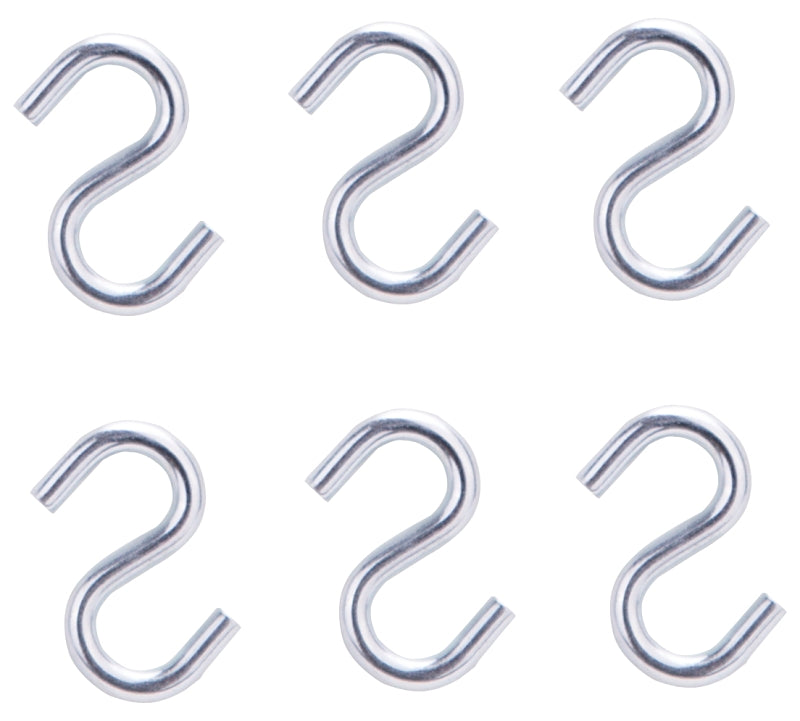 ProSource LR-378-PS S-Hook, 10 lb Working Load, 5/64 in Dia Wire, Steel, Zinc