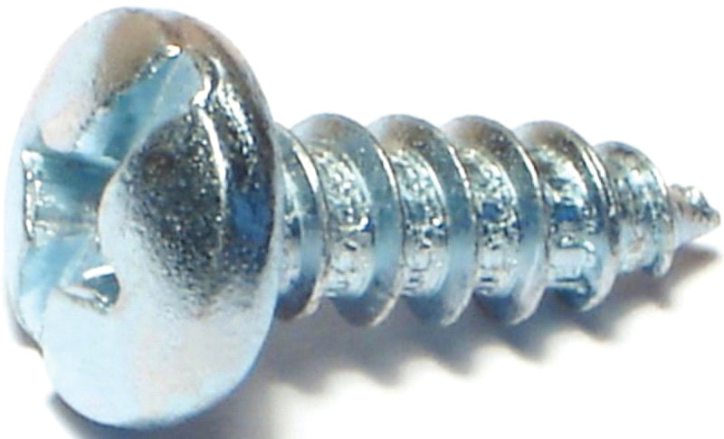 Midwest Fastener 03209 Screw, #14 Thread, Pan Head, Phillips, Slotted Drive, Diamond Point, Steel, Zinc, 100 PK