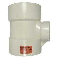 Homerite System 636 Series 296061 Pipe Tee, 3 x 1-1/2 in, Hub, PVC, SCH 40 Schedule