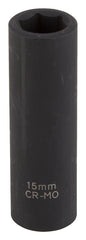 Vulcan Deep Impact Socket, 15 mm Socket, Black Phosphate