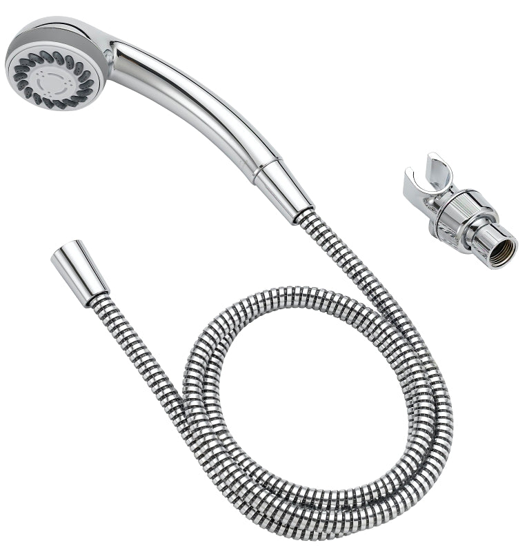 Boston Harbor Hand-Held Shower Head, 1.75 (6.6) 80 gpm (L/MIN) psi, 1/2-14 NPT Connection, Threaded, PVC, Chrome