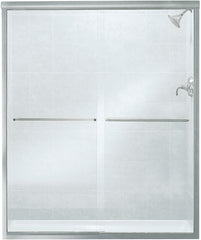 Sterling 5475-59S-G05 Shower Door, Clear Glass, Tempered Glass, Frameless Frame, Aluminum Frame, Stainless Steel