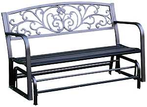 Seasonal Trends XG239 Glider Bench, 50 in W, 23-1/2 in D, 37-1/2 in H, 2 lb Seating, Steel Frame