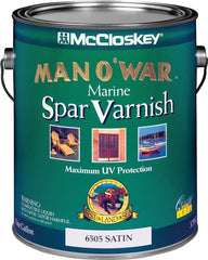 McCloskey Man O'War 80-6505 Series 080.0006505.007 Marine Spar Varnish, Satin, 1 gal