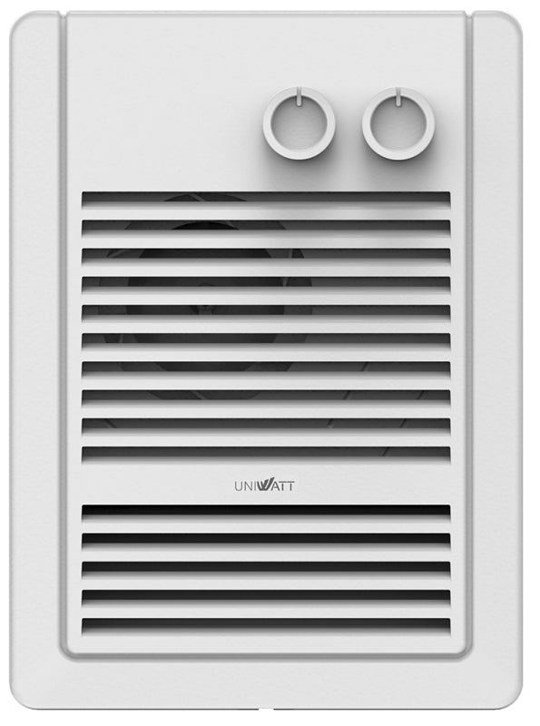 Uniwatt UHF Series UHF1002TTW Heater, 4.2 A, 208/240 V, 750, 1000 W, 3413 Btu, 100 sq-ft Heating Area, 1-Heat Setting