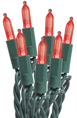 Sylvania Mini String Lights Mini, LED, Red, 50 Ct