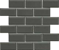 Emser Tile Reward Series F27REWAGR1112MBV Porcelain Mosaic Tile, 12 in L Tile, 11 in W Tile, Pressed Edge, Bevel Pattern
