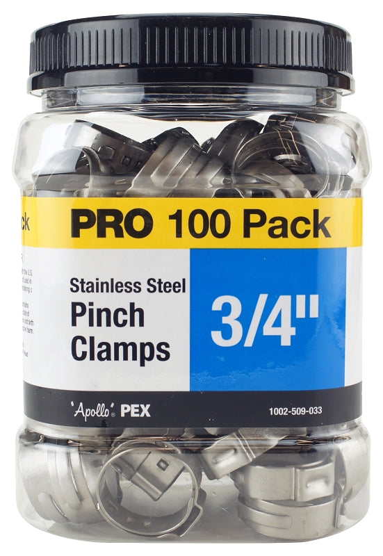 Apollo Valves PXPC34100JR Pinch Clamp, Stainless Steel