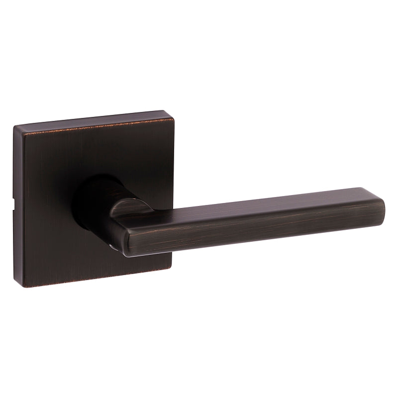 Kwikset Signature Series 154HFL SQT 11P Square Rosette Passage Closet Lever, Non-Locking Lock, Venetian Bronze, Zinc