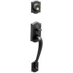 Schlage Camelot Series F58CAM716 Combination Lockset, Mechanical Lock, Handleset Grip Only Handle, Aged Bronze, No