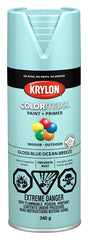 Krylon 455060007 Enamel Spray Paint, Gloss, Ocean Blue, 12 oz, Can